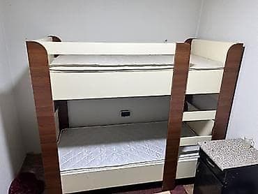 Oğlan və qız üçün, Çarpayı, Matras ilə, Siyirməsiz, Taxta