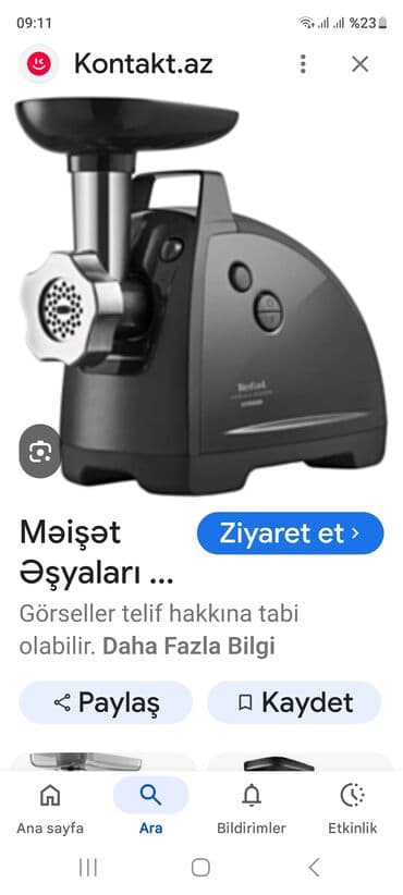 soyuducu et ucun: Ət çəkən maşın Tefal, Revers ilə — 1