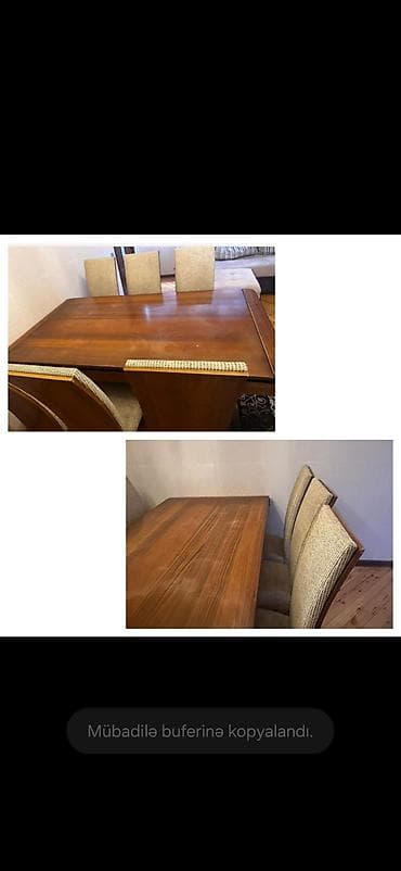 стол стул для кухни: Для гостиной, Нераскладной, Прямоугольный стол, 4 стула — 1