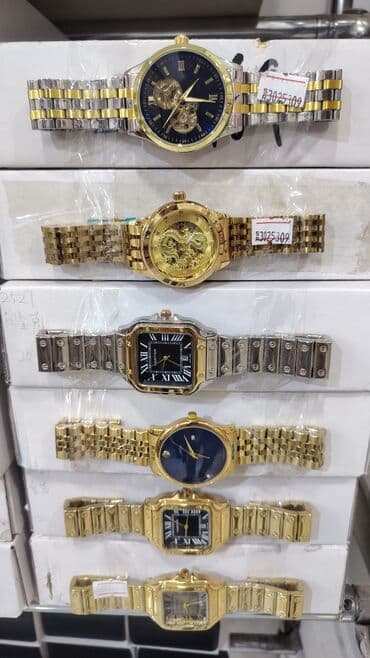 kişi ucun qızıl uzuk: Yeni, Qol saatı, Cartier, rəng - Qızılı — 1