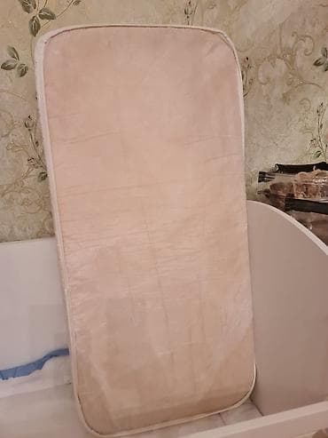 Beşiklər: Uşaq beşiyi – ağ rəngdə, klassik dizayn - Material: MDF/taxta — 6