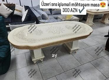 quba mas: Qonaq masası, Yeni, Açılmayan, MDF, Oval masa — 2