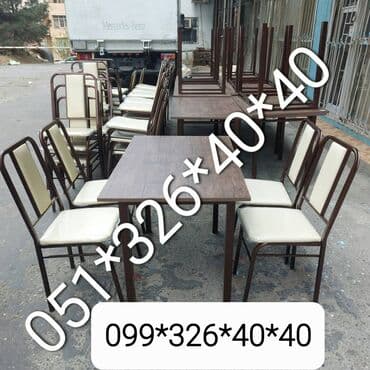 Masa və oturacaq dəstləri: Mətbəx üçün, Yeni, Açılmayan, Kvadrat masa, 4 stul — 23