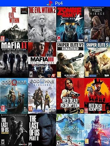playstadion 4: PlayStation 4 modellere orginal oyunlarin yazilmasi 10manat istediyin — 4