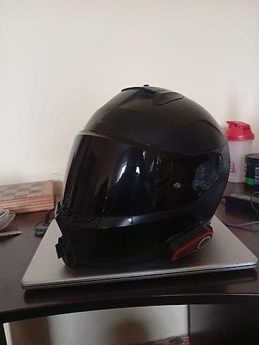 motor 80cc: Shark kaska - Tam üzlüq (full-face) dizayn: geniş, tündləşdirilmiş — 1