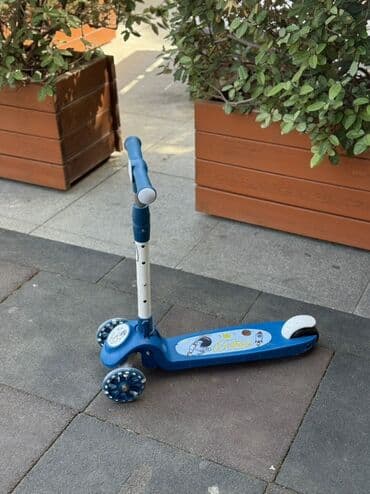 təkərli məktəbli çantaları: Uşaq skuteri Yeni alınıb. İdeal vəziyyətdədir - Rəng: mavi-ağ - 3 — 3