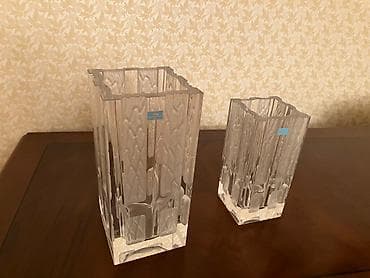 yapon əzgili: Vintage vaza Yapon brendi Hoya сrystal Hündürlük 18 см Винтажная — 2