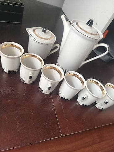 Çay dəsti, rəng - Ağ, Farfor, SSRİ