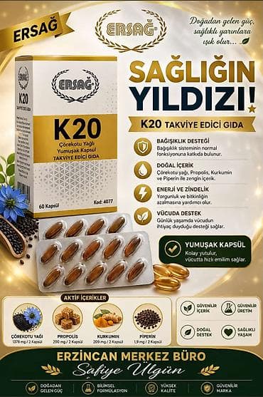 leykan kapsul: ERSAĞ K20 – Çörəkotu yağlı yumşaq kapsul Məhsul haqqında: - Adı — 4