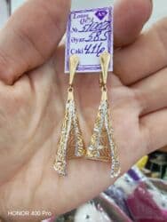 Sırğa, Sarı qızıl, 585 Əyar, 411 g