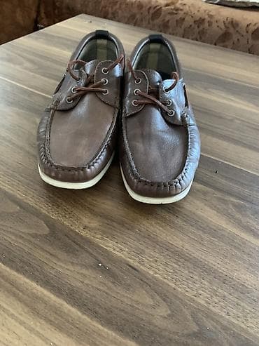 бордовые мужские мокасины: Kişi mokasinləri – qəhvəyi rəng - Üst material: yumşaq dəri effekti — 2