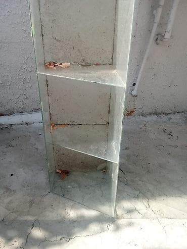 Şüşə vitrin/raf modulu - Material: tam şüşə konstruksiya (yan — 3