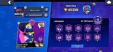 Avadanlığın icarəsi: Brawl Stars hesabı – tecili satilir - Kupa yolu: 45 230 - Oyunçi — 1
