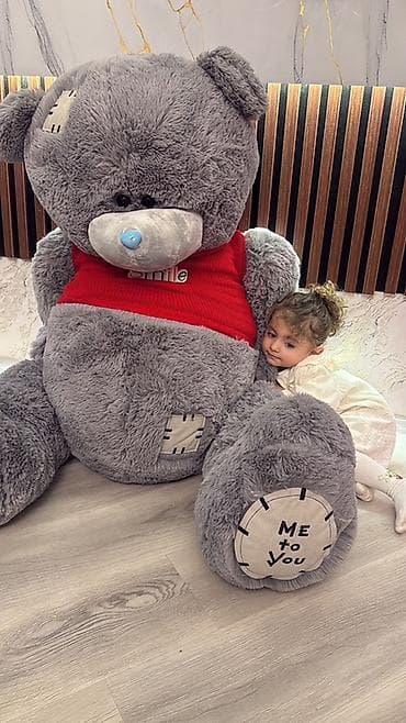 Yumşaq oyuncaqlar: Böyük ölçülü “Me to You” boz tuluş ayı oyuncağı Hediyye alinib yer — 2