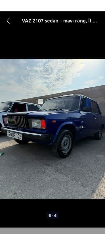 ваз 2107 азербайджан: VAZ 2107 sedan – mavi rəng - Kuzov: sedan, klassik “2107” dizaynı - — 1