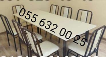 stol stul işlenmiş: Yeni, Künc masa, Açılmayan, Stullar ilə, Metal, Azərbaycan — 1