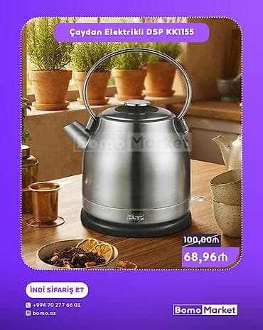 istilik: Çaydan Elektrikli DSP KK1155 - Material: paslanmayan polad gövdə — 1
