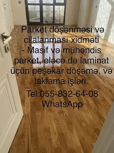 tato şəkilləri: Parket döşənməsi və cilalanması xidməti - Masif və mühəndis — 1