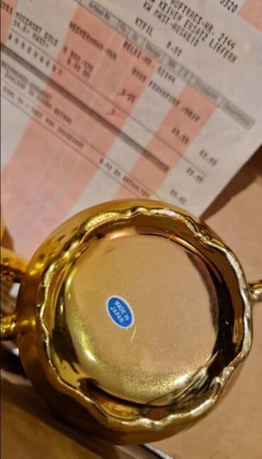 kahla made in gdr: Qəhvə dəsti, rəng - Qızılı, 6 nəfərlik, Yaponiya — 5