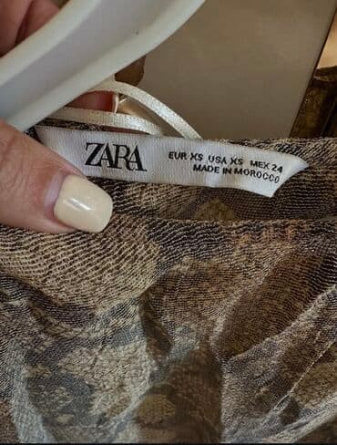 yubka kofta modelleri: ZARA brendindən olan bu qadın kostyumu, damalı şalvar və ilan dərisi — 3