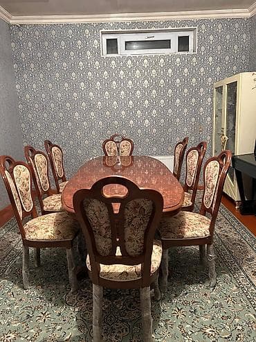 stull: Açılmayan, Oval masa, 8 stul — 2