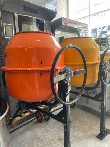 купить бетономешалку бу: 200 LT 850 azn (0/ faz) 400 LT 3200 azn (3faz). Fərqli rənglərdə — 3
