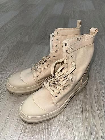 Ayaqqabılar: Pull&Bear uniseks batağı – krem/bej rəng - Model: Pull&Bear — 6