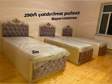 bazali tek carpayilar: Новый, Односпальная кровать, С подъемным механизмом, С матрасом, Азербайджан — 2