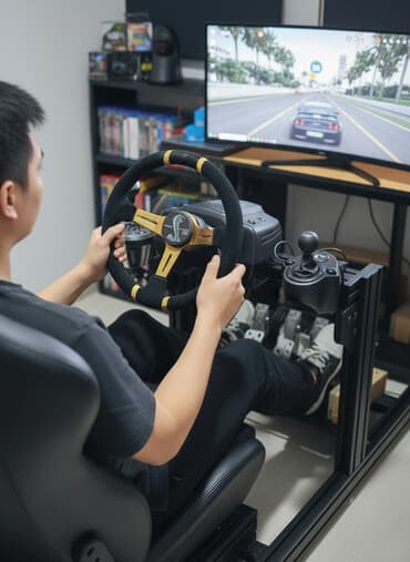 Sim Racing sükan və ötürmə dəsti Komplekt: - Momo tipli yarış sükanı