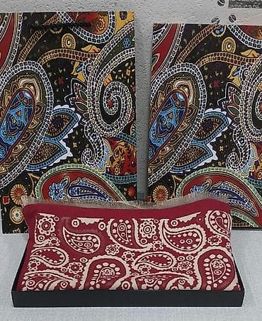 Şərf buta naxışları ilə, Bordo rəngli şal – paisley və xallı — 2