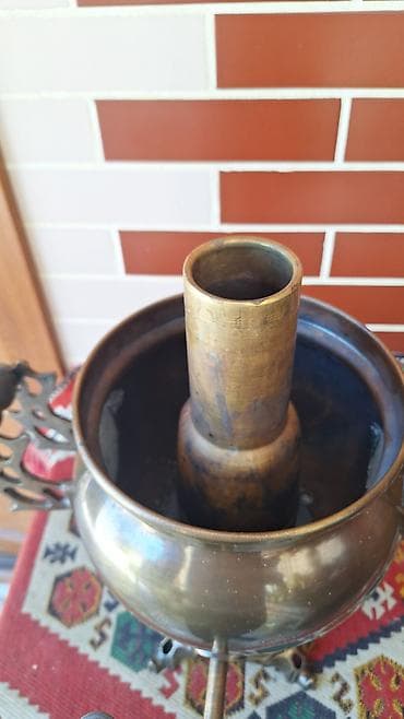 somavar: Antik mis samovar.Dəst 5 litr samovar.350 manat - Material: qalın — 3
