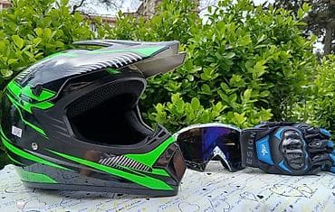 Dəbilqələr: Motokros/Tur enduro tipli integral dəbilqə + qoruyucu eynək + — 7