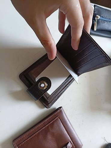 kis: Məhsul: Kişi pulqabısı (2 model) - Material: süni dəri, hamar — 3