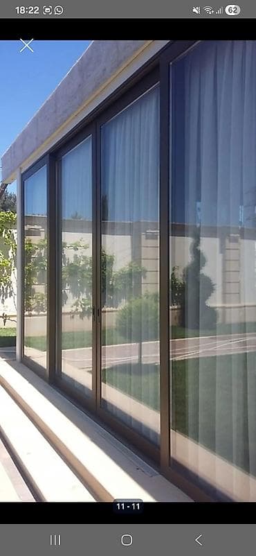 plastik qapi pencere profilleri: Plastik və aliminium qapı və pencərə sistemləri Cam balkon,Sürgülü cam — 9