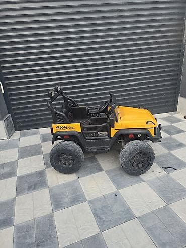 sari batinka: Uşaq üçün elektrikli off-road maşın - Korpus: sarı-qara rəngli, SUV — 4