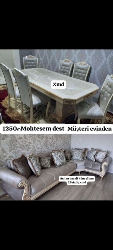 угловые диваны в баку: Угловой диван, Раскладной, Ткань — 30