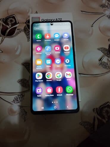 Apple iPhone: Samsung Galaxy A72, 128 ГБ, цвет - Белый, Сенсорный, Отпечаток пальца, Две SIM карты — 3