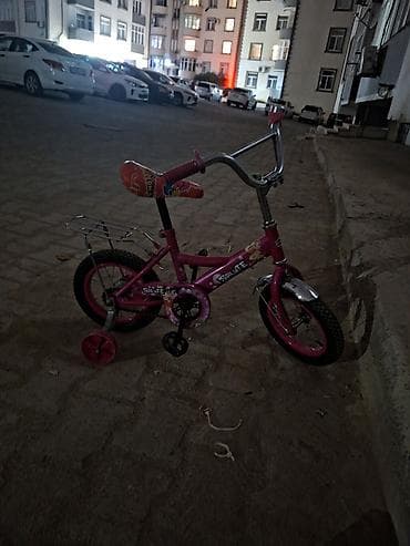 14 dyumlu velosiped: Uşaq velosipedi – Salute markası, qızlar üçün pink rəngdə — 3
