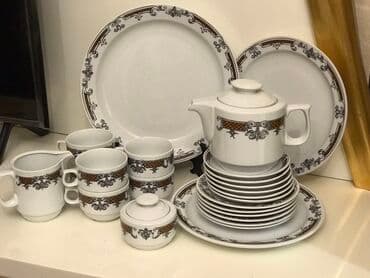 xurusdal qablar: Nahar dəsti, rəng - Ağ, Keramika, Çexiya — 2