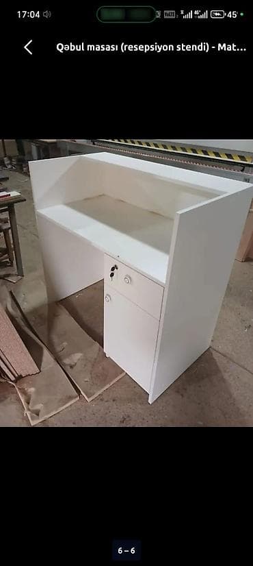 Sifarişlə ev mebeli: Resepsn masası – kompakt və funksional dizayn - Ölçü: təxmini 170 sm — 7