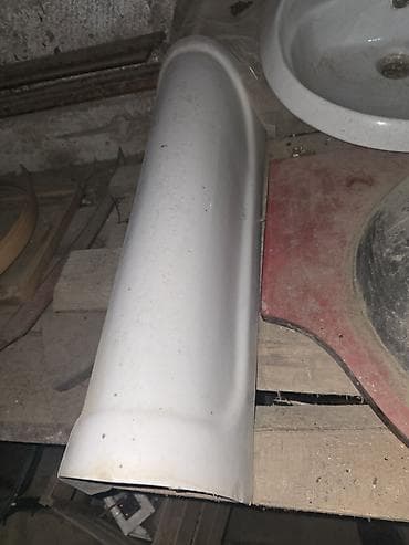 tulpan hamam ucun: Keramik əl-üz yuma lavabosu (piyedestal ilə) - Material: ağ — 2