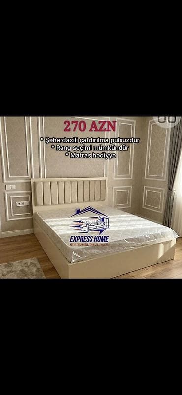 Çarpayılar: Mebel: Yumşaq başlıqlı taxt çarpayılar (müxtəlif modellər) — 3
