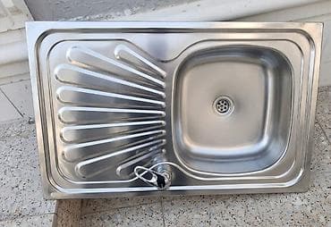 dam: Mətbəx üçün paslanmayan poladdan (inox) birgözlü lavabo və damcılıq — 1