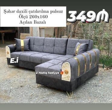 Rəflər: Künc divan, Yeni, Açılan, Bazalı, Parça, Şəhərdaxili pulsuz çatdırılma — 2