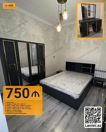 Двуспальная кровать, Шкаф at lalafo.az Двуспальная кровать, Шкаф