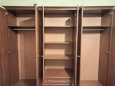 seyf skaf: İşlənmiş, 6 qapı, Güzgülü, Qəhvəyi, Digər material, Açılan, Düz dolab — 2