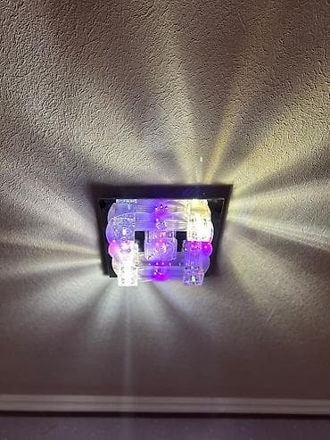 evde qal sekili: Led Çılçıraq, 4 və daha çox lampa, Plastik — 2