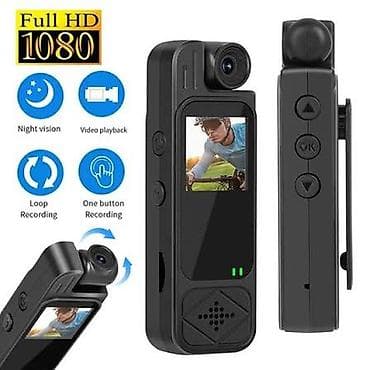 mikrofon mini: Mini bədən kamerası – Full HD 1080p Xüsusiyyətlər: - Video qeyd: Full — 2