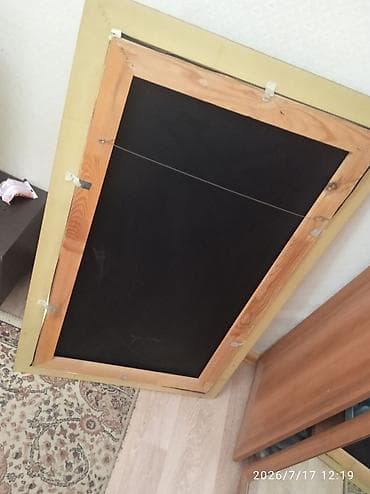 Ev və bağ: Abstrakt tablo ramka!!!!– bənövşəyi fon və tünd-yaşıl kənar — 2