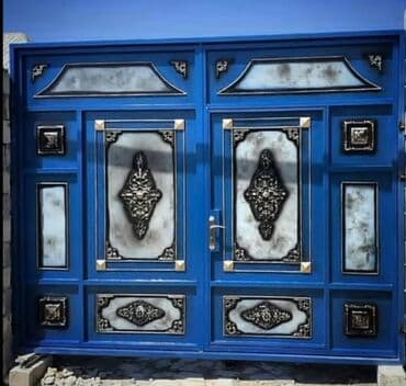 купить железные ворота: Железо Дворовые ворота, С дверью — 6